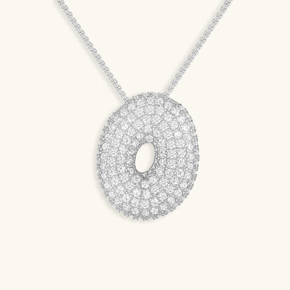 Bubble Initial-Diamant-Halskette
