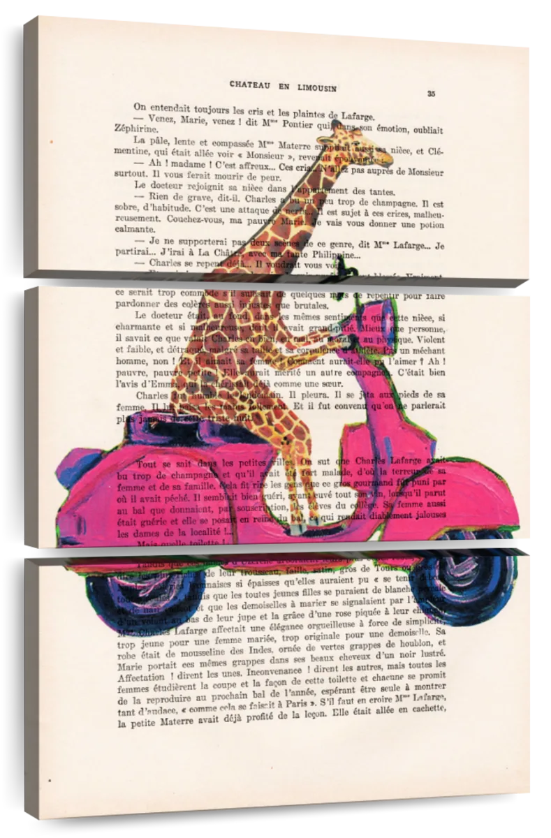 Sandsberg | Giraffe Auf Motorrad Wandkunst