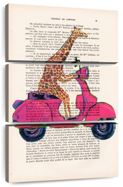 Sandsberg | Giraffe Auf Motorrad Wandkunst