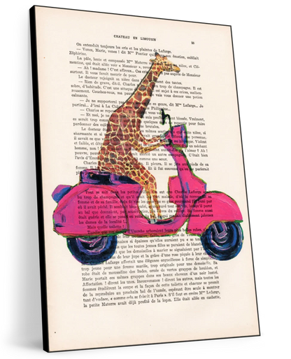 Sandsberg | Giraffe Auf Motorrad Wandkunst