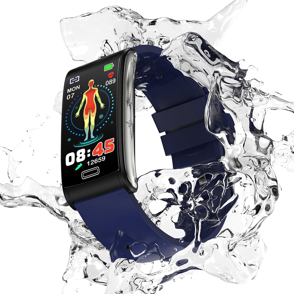 Sandsberg Smart Armband 3-Kanal-EKG Blutdruck Blutsauerstoff Blutzucker Schlaferkennung