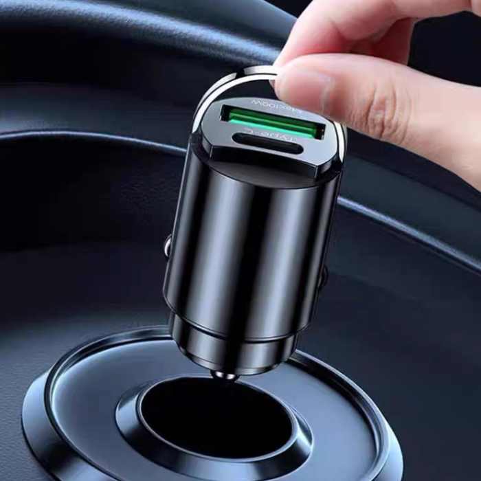 Verstecktes Auto-USB-Ladegerät mit zwei Anschlüssen