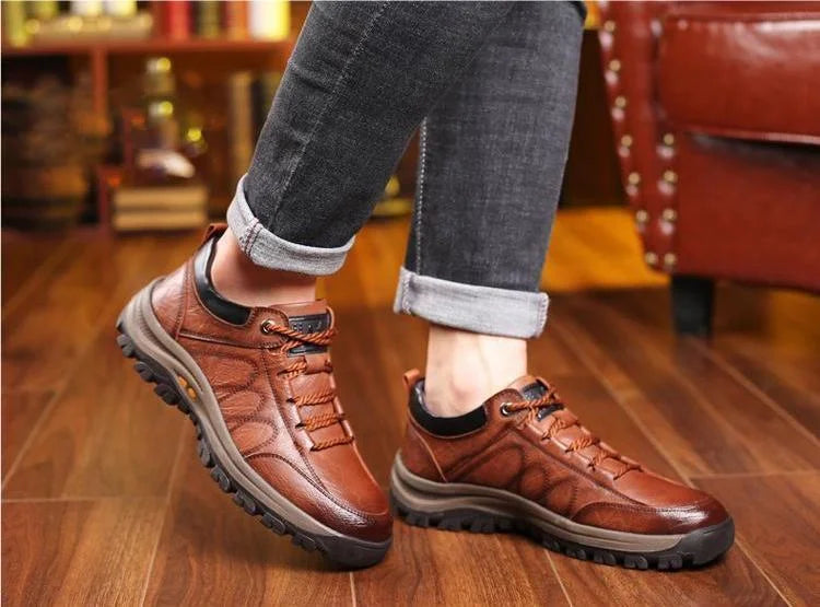 Lässige Schuhe mit handgenähter Fußgewölbeunterstützung und rutschfester, atmungsaktiver Sohle