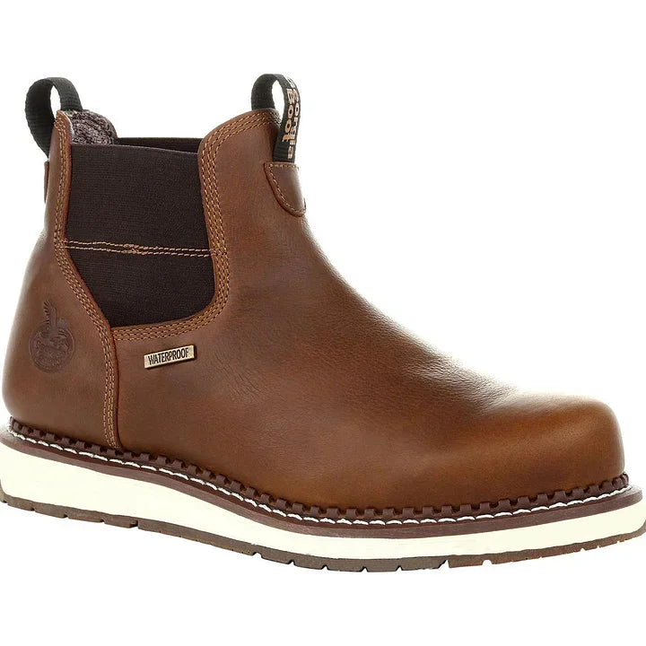 Wasserdichte Chelsea-Arbeitsstiefel mit Keilabsatz