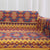 Bohemian Decke mit Quasten und Karomuster in verschiedenen Farben
