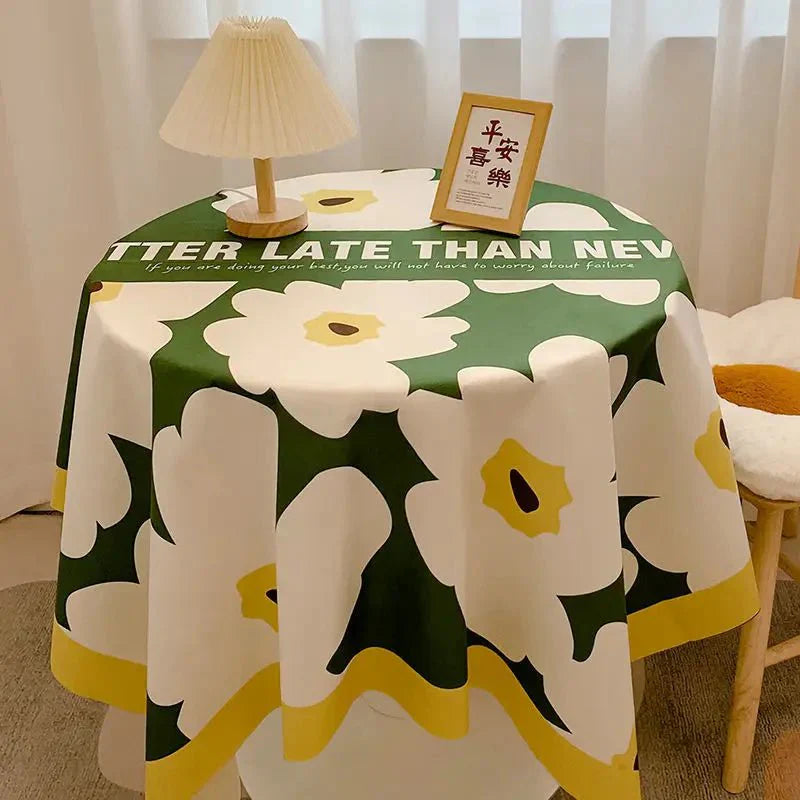 Kariertes Design Runde Baumwoll-Tischdecke