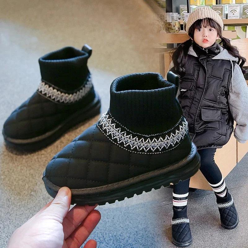 Casual Schuhe - Dicke Fell Knöchel Socken Stiefel - TSS245