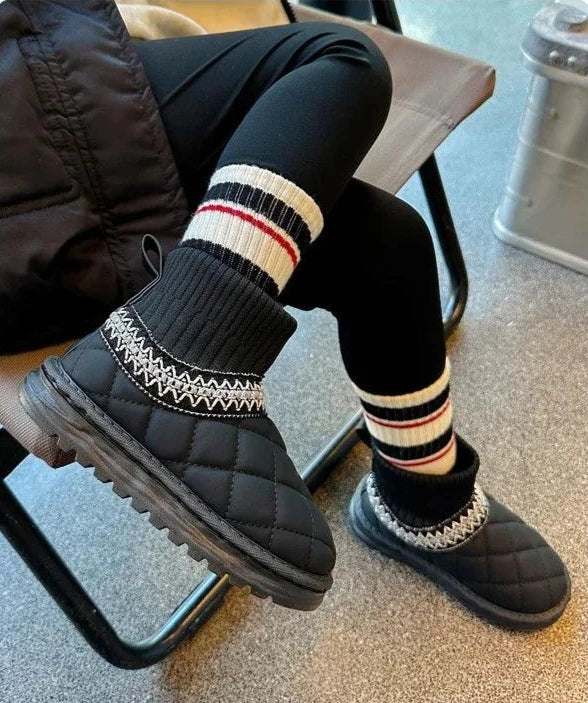 Casual Schuhe - Dicke Fell Knöchel Socken Stiefel - TSS245