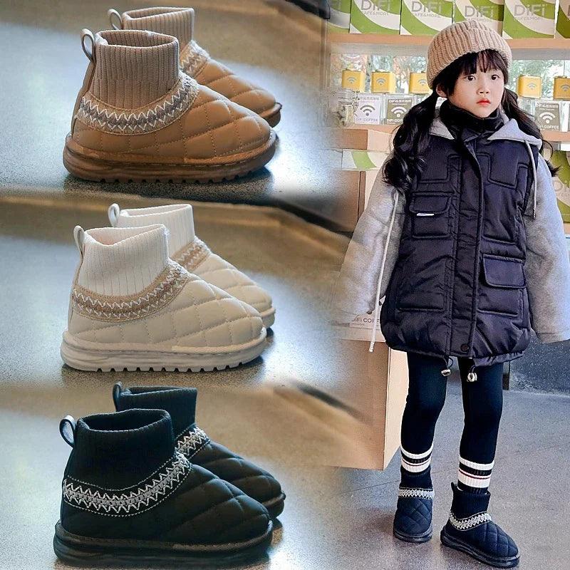 Casual Schuhe - Dicke Fell Knöchel Socken Stiefel - TSS245