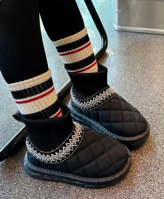Casual Schuhe - Dicke Fell Knöchel Socken Stiefel - TSS245