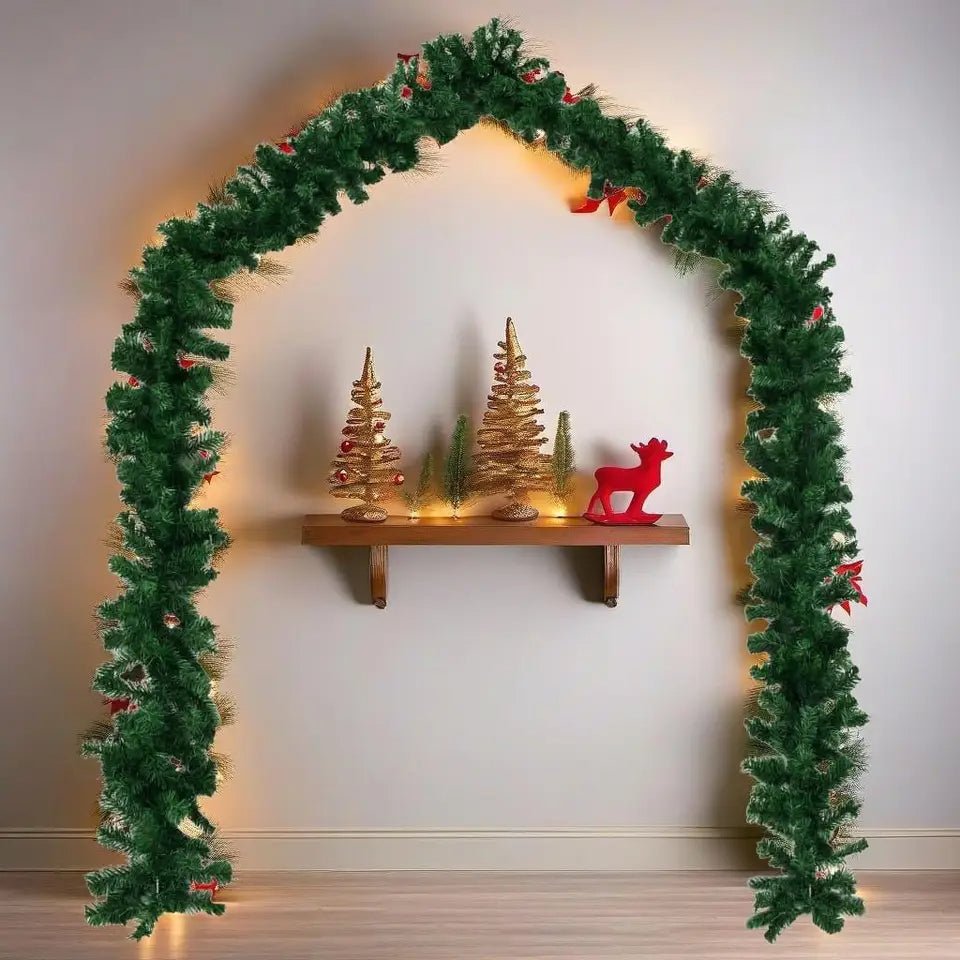 Sandsberg | Weihnachtsgirlande mit LED-Lichtern – 10m Funkelnde Feiertagsdekoration, um Ihr Zuhause und Außenbereiche zu verzaubern