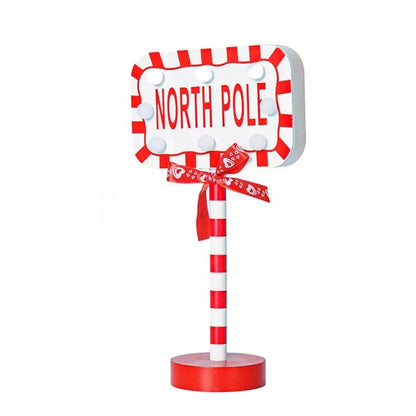 Sandsberg | Weihnachts-LED-Holz-Schreibtischschildlichter – Schaffen Sie eine festliche Atmosphäre für Ihre Feiertagsfeiern