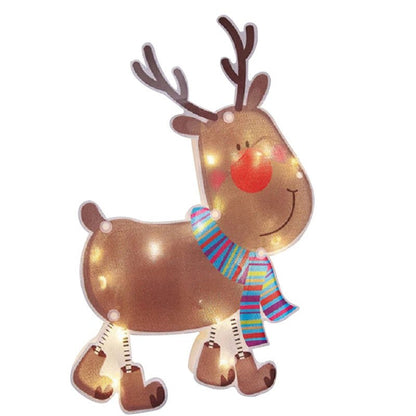 Sandsberg | Weihnachtsfensterhängelichter - Batteriebetriebene erleuchtete Weihnachtsdekorationen