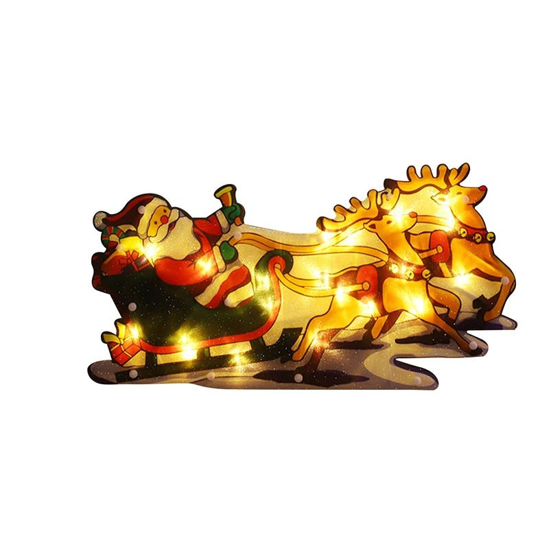 Sandsberg | Weihnachtsfensterhängelichter - Batteriebetriebene erleuchtete Weihnachtsdekorationen