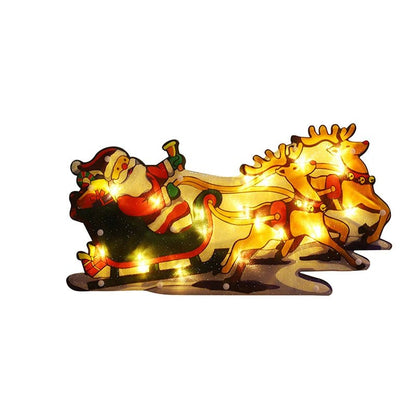 Sandsberg | Weihnachtsfensterhängelichter - Batteriebetriebene erleuchtete Weihnachtsdekorationen