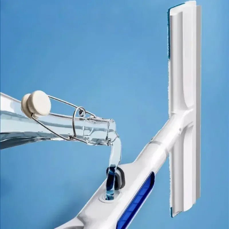 Sandsberg | CleanView 3-in-1 Fensterwischer – Eingebauter Sprühmechanismus, Mikrofasertuch-Reinigung & streifenfreier Glanz