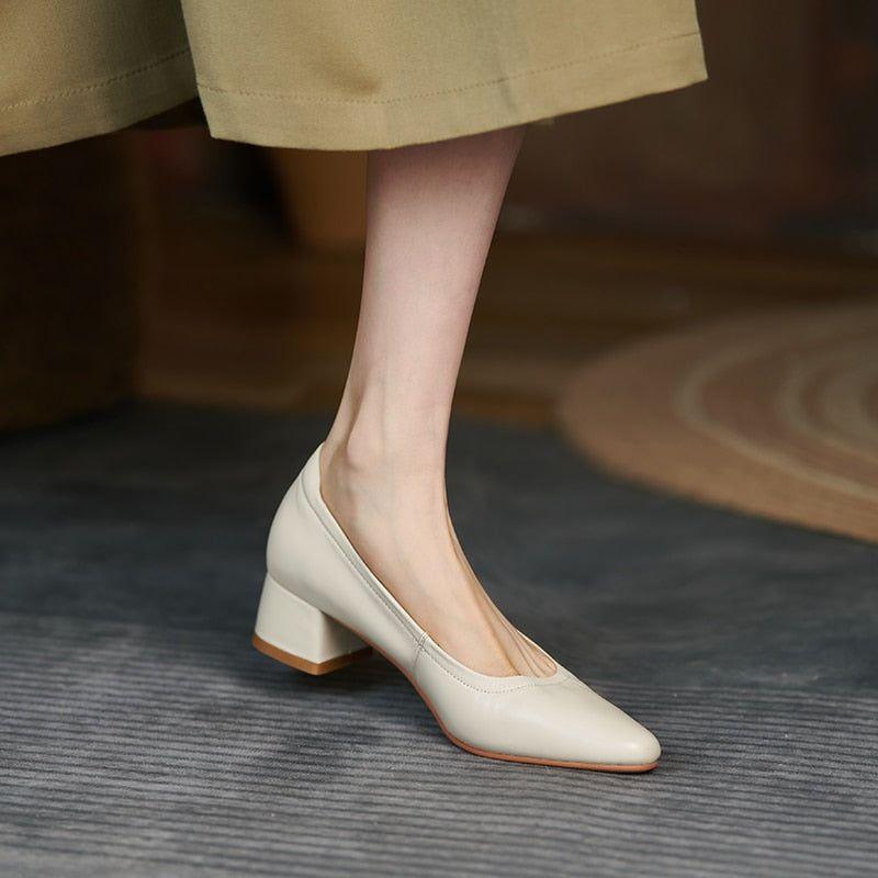 Bequeme High Heels Pumps - Damenschuhe Casual