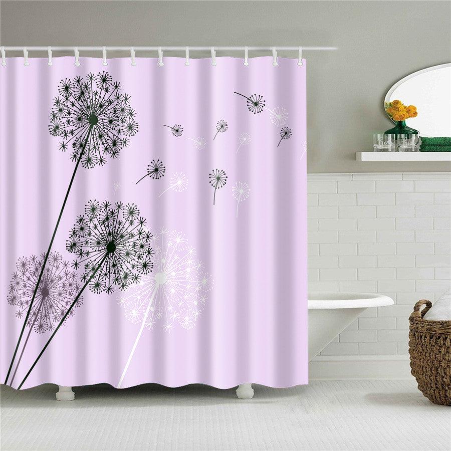 Blumen Polyester Duschvorhang mit Haken