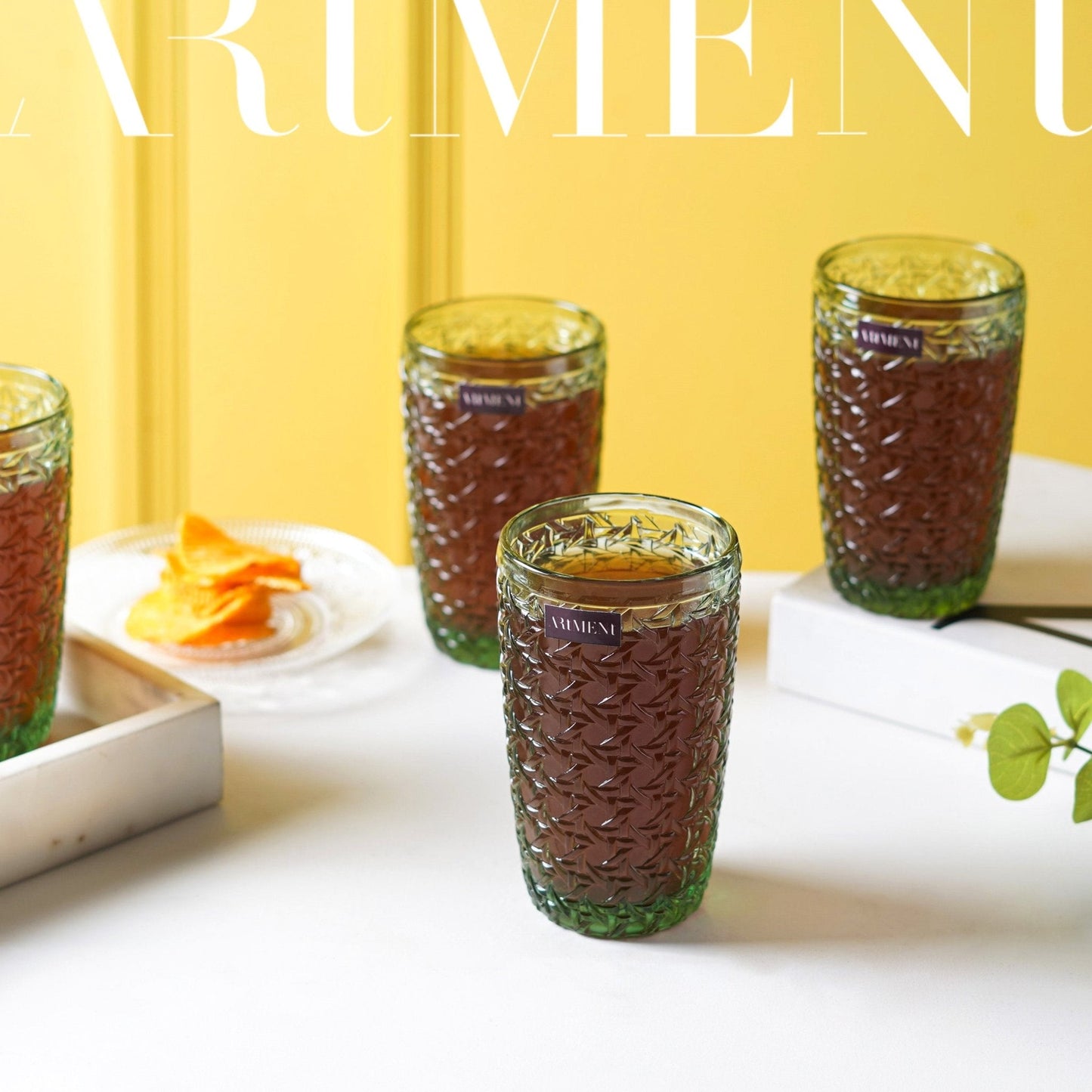 Criss-Cross Eindrücke Tumbler Gläser