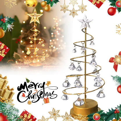 Sandsberg | Kristall Weihnachtsbaum LED Lampe – Funkelnde Weihnachten, Valentinstag oder Geburtstags Dekoration für einen traumhaften Schlafzimmerglanz