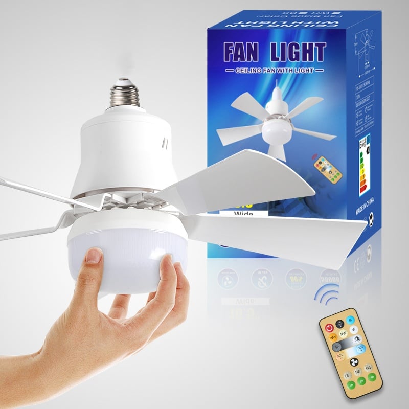 2-IN-1 TRAGFÄHIGER DECKENVENTILATOR & LICHT mit Fernbedienung
