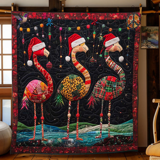 Flamingo Weihnachtszauber Quilt