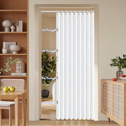 Sandsberg | Bunte magnetische Faltenvorhang – Einfache Dekoration, platzsparender Raumteiler für Zuhause und Geschäft – Lebhaftes künstlerisches Design, maschinenwaschbares Polyester