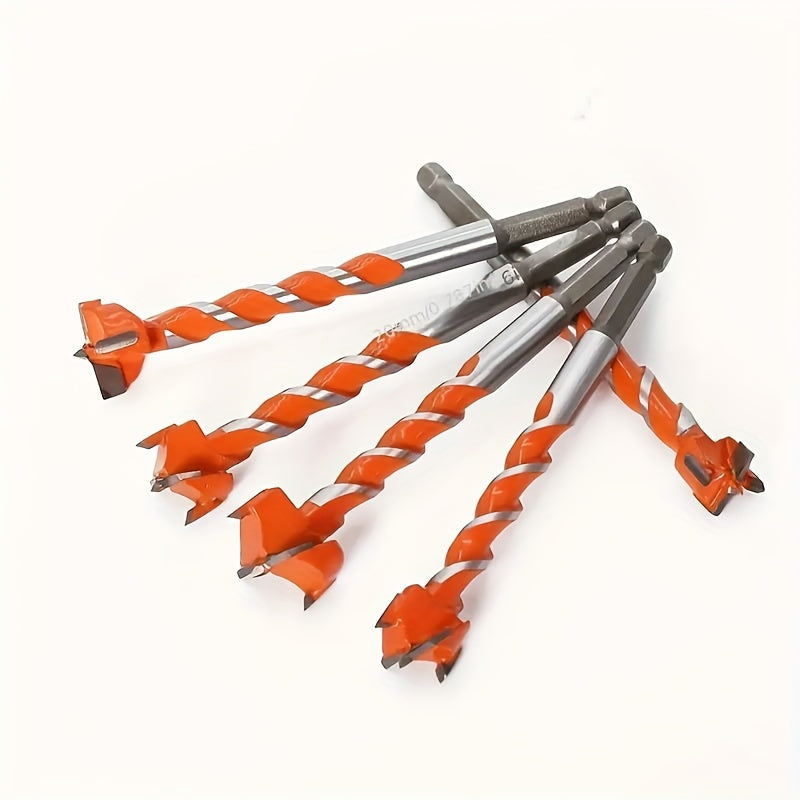 5-teiliges Hartmetall-Bohrer-Set für Holz und Schlösser – 45 Gauge Stahl Sechskant-Schäfte Präzisions-Bohrwerkzeuge
