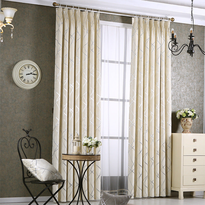Einfarbige, schlichte, moderne, leichte, luxuriöse Chenille-Verdunkelungsvorhänge für das Wohnzimmer