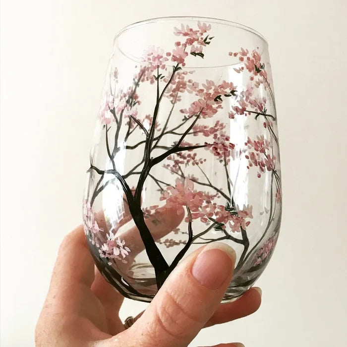 Sandsberg | Four Seasons Tree Weingläser - Handbemalte Kunst