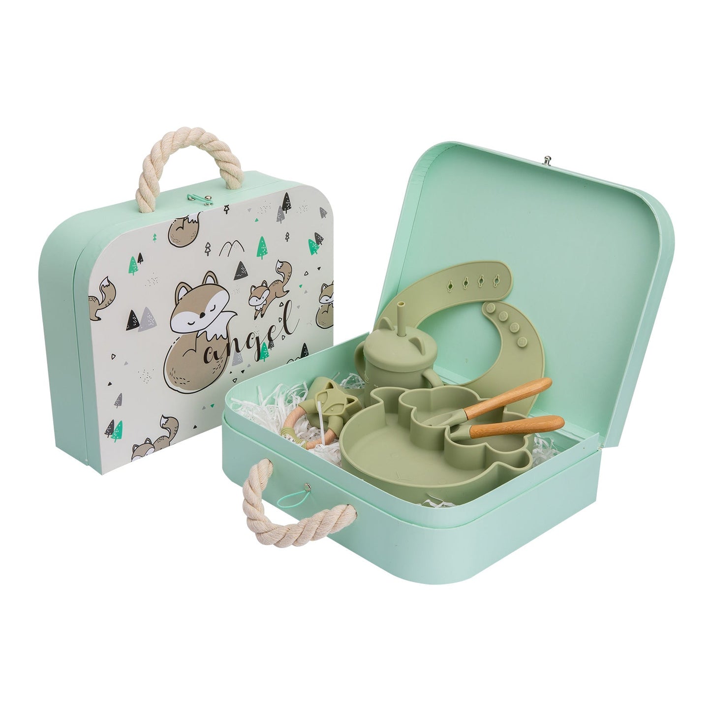 Baby Silikon Geschirr Set Geschenk