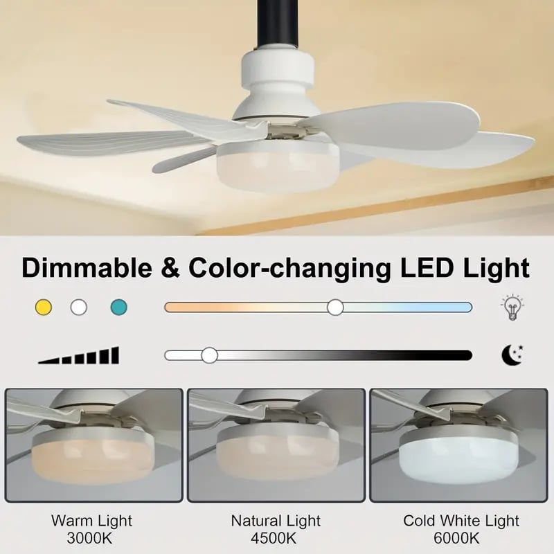 2-IN-1 TRAGFÄHIGER DECKENVENTILATOR & LICHT mit Fernbedienung