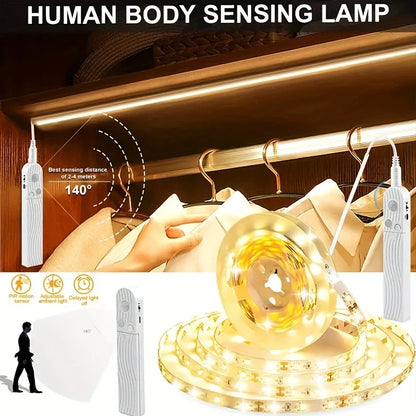 Sandsberg | LED Lichtstreifen mit Fernbedienung – 2 Meter flexibler Strip für dekorative Beleuchtung in Schränken und Regalen