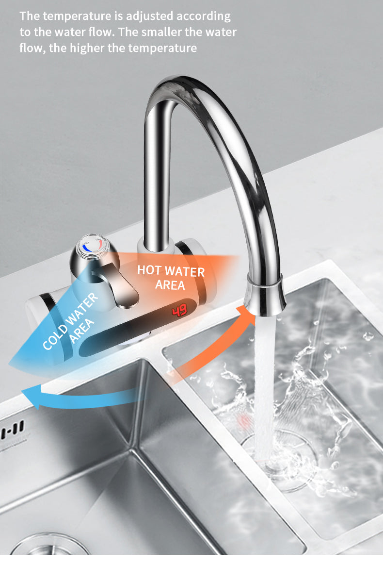 Kitchen Electric Water Tap Heater Temperature