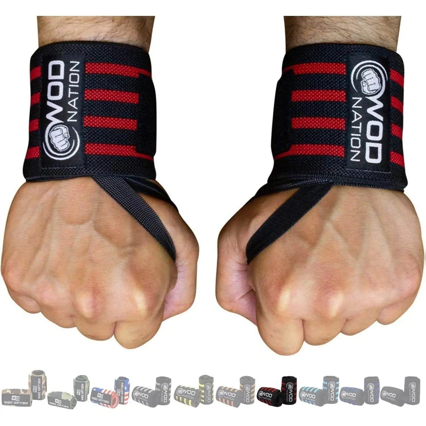 Gewichtheben Handgelenkband Set aus 2 Für Crossfit und Cross Training (30 cm oder 45 cm) + Enthält Tragetasche