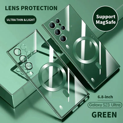 Transparente Luxus-Beschichtung Magnetische Abdeckung für Samsung