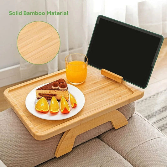 Bambus Arm Tisch mit Tablet Halter