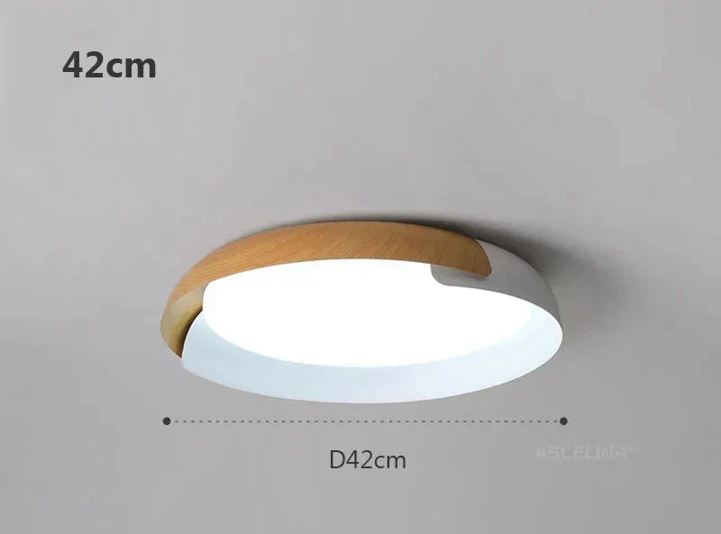 Moderne Deckenleuchte mit Holzmuster – Stilvolle LED Beleuchtung für Wohnzimmer