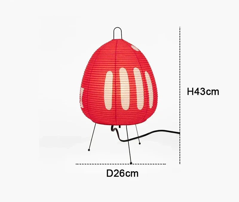 Japanische Papier Tischlampe im Retro-Stil, traditionelle Lampenschirmbeleuchtung für Schlafzimmer und Wohnzimmer