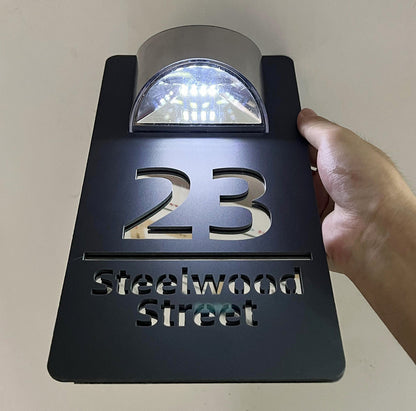 Personalisierte Solar-LED-Hausnummernschilder