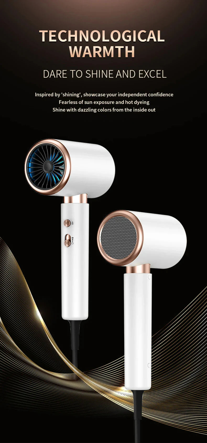 Sandsberg | Hochleistungs-Haartrockner 2400W mit Kalt- und Warmluftfunktion - Ionentechnologie