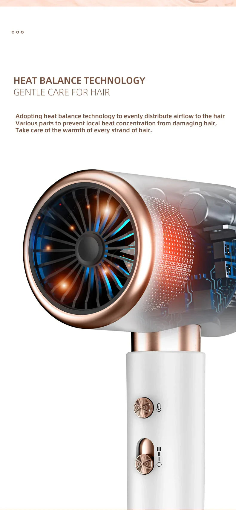 Sandsberg | Hochleistungs-Haartrockner 2400W mit Kalt- und Warmluftfunktion - Ionentechnologie