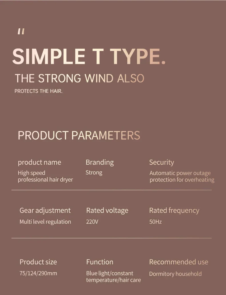 Sandsberg | Hochleistungs-Haartrockner 2400W mit Kalt- und Warmluftfunktion - Ionentechnologie
