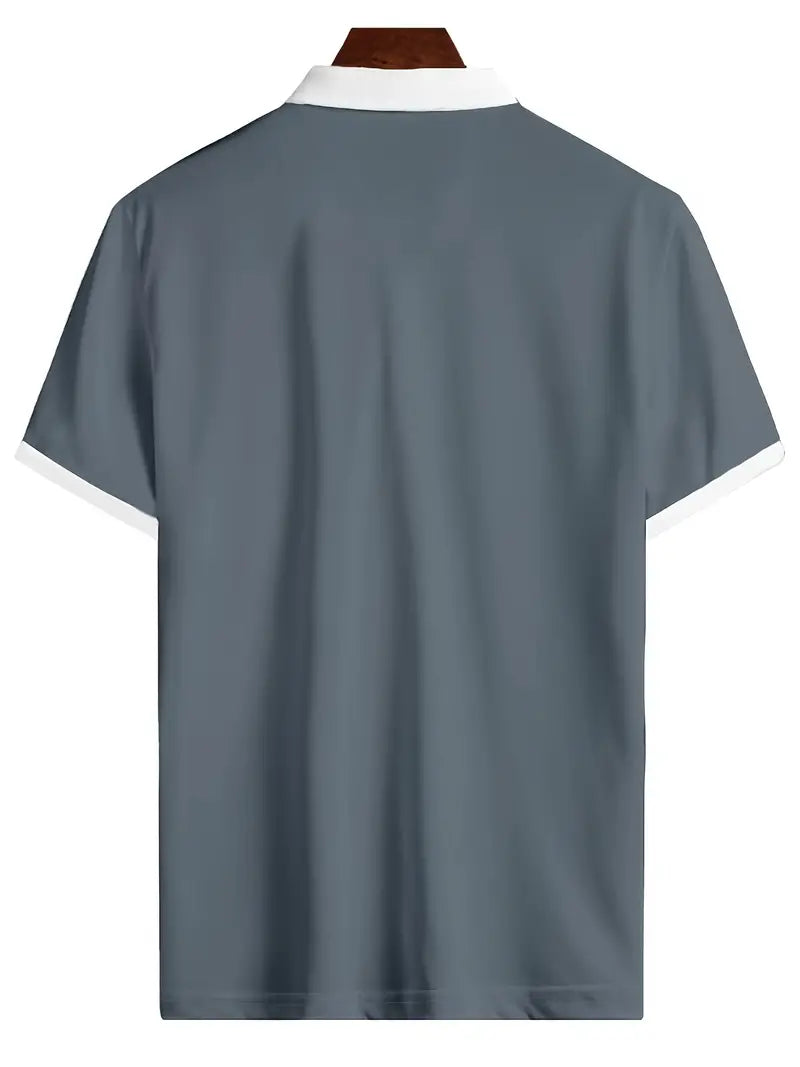 – atmungsaktives herren-golfshirt mit v-ausschnitt