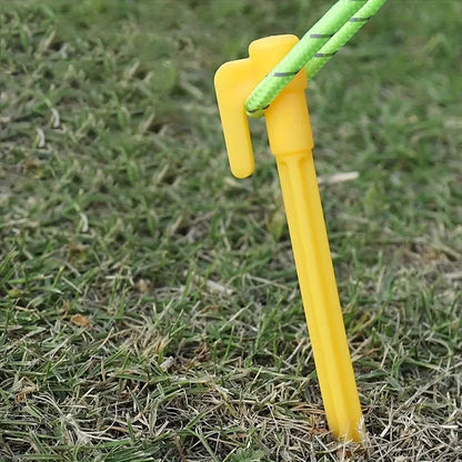 Sandsberg | Kunststoff Zeltspieße mit Haken – Camping Erdnägel für Planen und Tarp