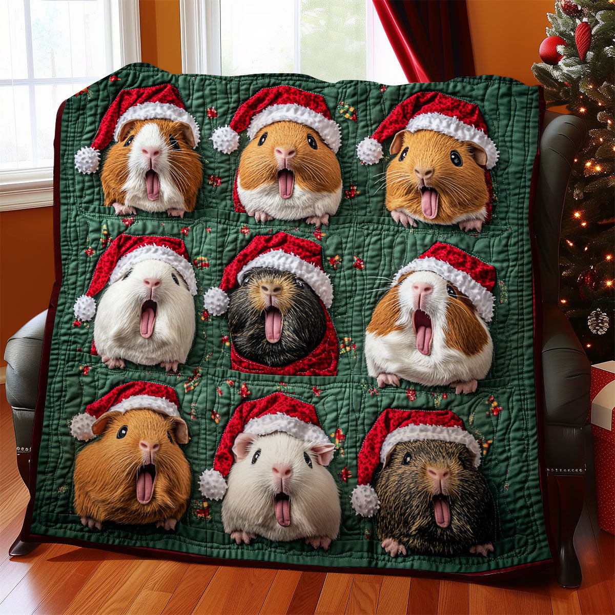 Santa Meerschweinchen Quilt