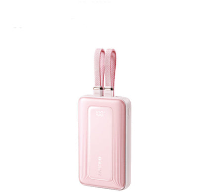 Sandsberg | 2024 Neue Schnelllade-Powerbank, 20.000mAh hohe Kapazität mit eingebautem Kabel