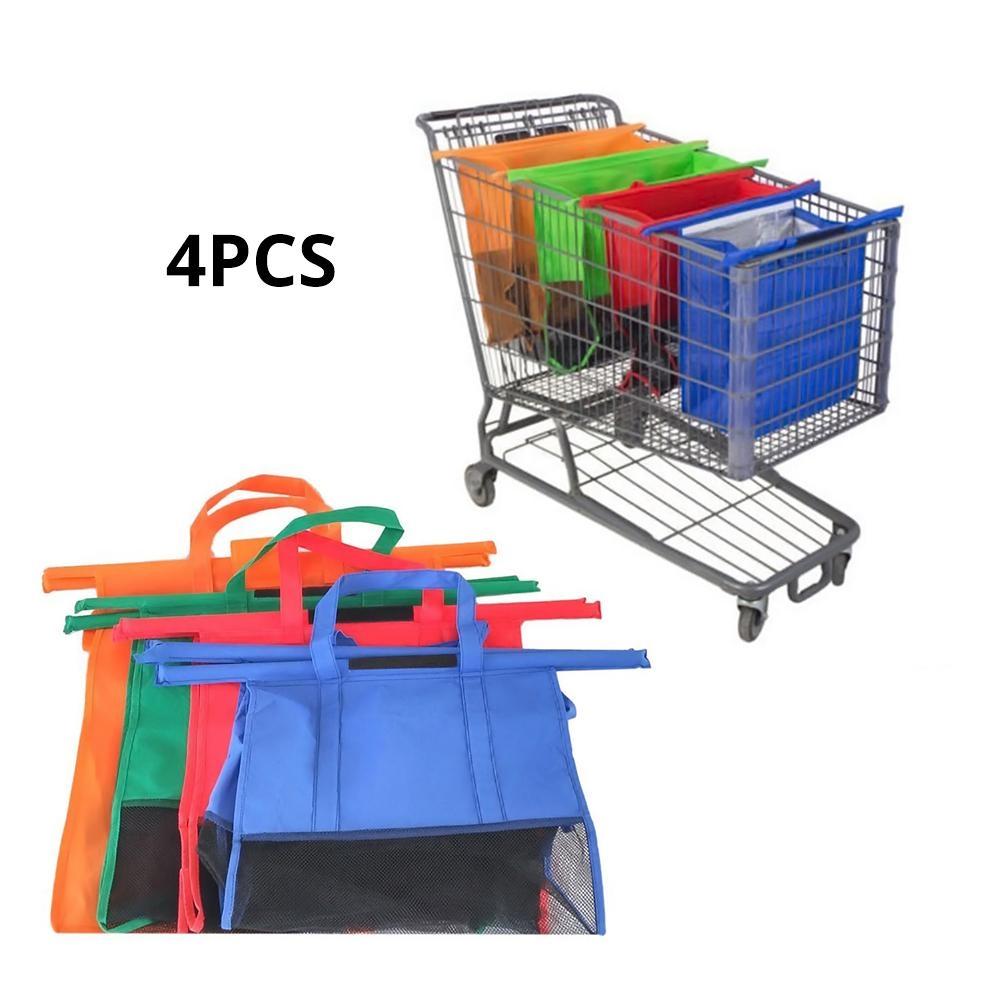 4 Teile/Set Umweltfreundliche Taschen für Supermarktwagen