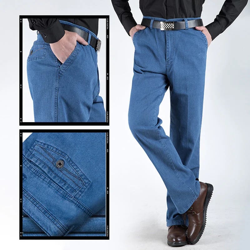 Jeans mit geradem Schnitt und hoher Taille für Herren