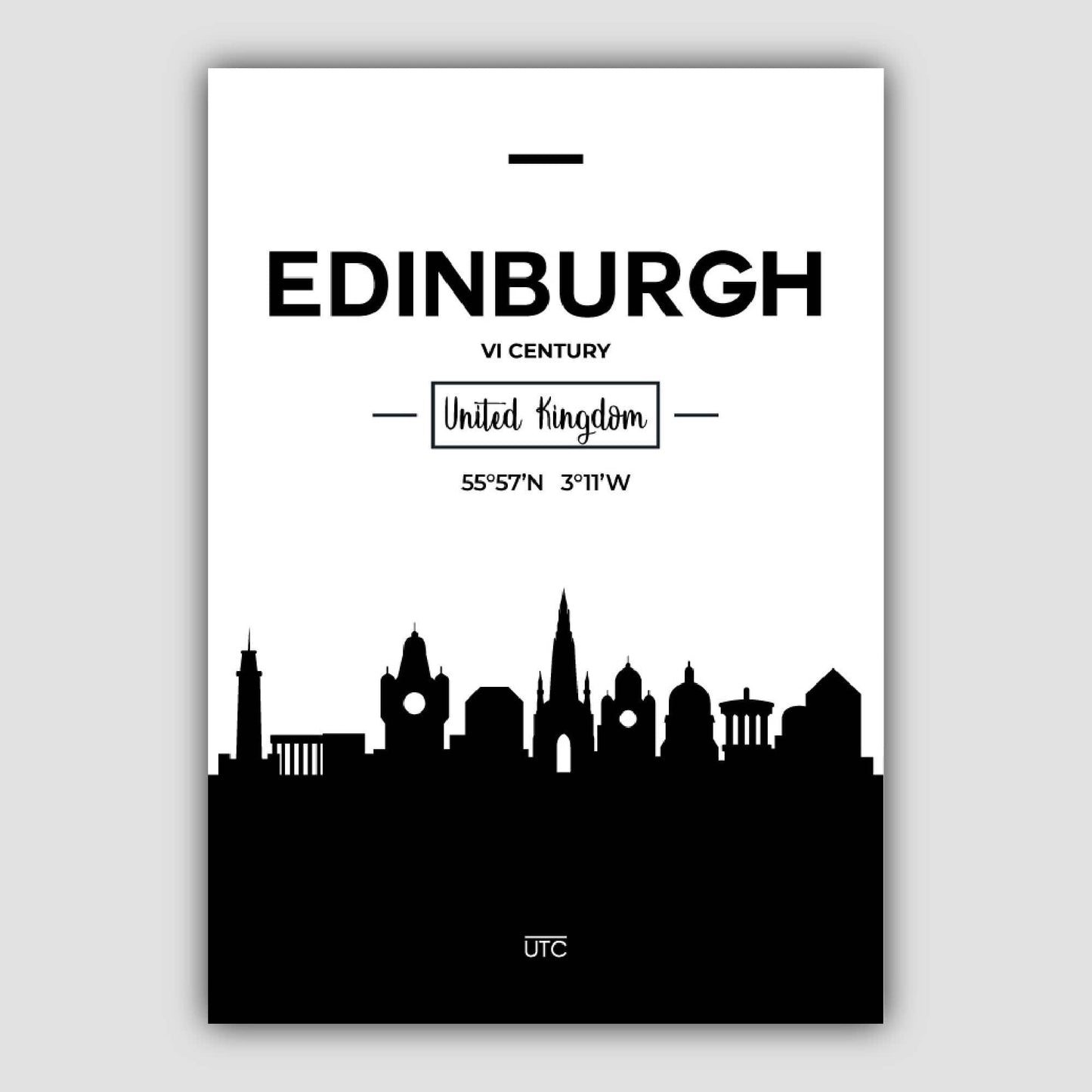 Edinburgh Schottland Skyline Stadtansicht Druck